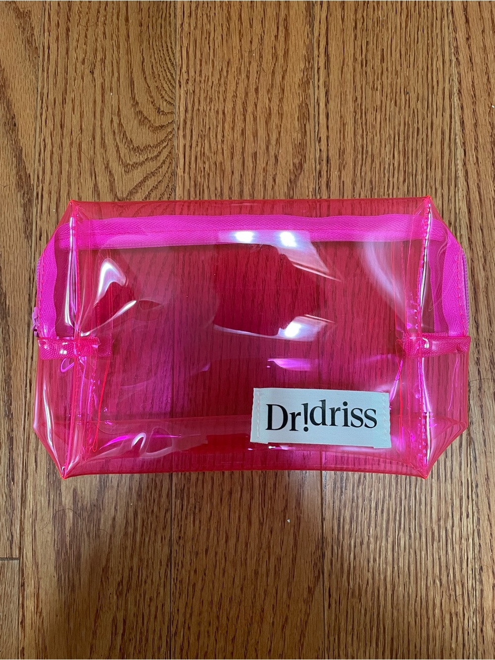 Dr idriss Transparent Hot Pink Pouch